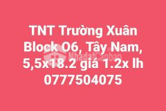 Bán đất kdc tnt trường xuân bl o6