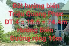 Bán đất mặt tiền hướng biển đường triệu quang phục giá 37 triệum²