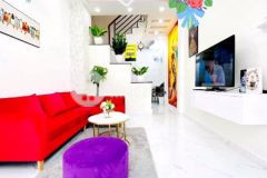 Bán nhà cực đẹp cách 1 căn ra ngay mặt tiền hxh thông f16 gò vấp tặng hết nt chỉ 4 tỷ 2