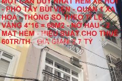 Bán nhà 1 căn duy nhất hxh bùi viện quận 1 60m2 giảm 2.7tỷ còn 14.8tỷ