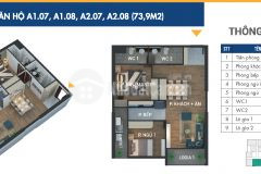 Bán cắt lỗ căn hộ 2 phòng ngủ 74m2 tại phương đông green park chỉ từ 1.9 tỷ