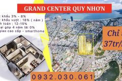 Grand center quy nhơn 4 mặt tiền chỉ 35trm2, bàn giao hoàn thiện cao cấp smarthome 0932030061