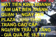 Bán nhà mặt tiền nguyễn văn tráng bến thành quận 1 giá hạt dẻ 18.5 tỷ