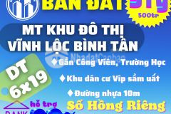 Đất mt khu đô thị vĩnh lộc bình tân 6x19 shr