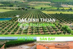 Đất bình thuận, sổ vuông, 2 mặt tiền, ngay nông trại văn minh.
