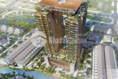 Biệt thự vườn 2 mặt tiền view đảo và khách sạn 25 tầng kđt eco garden