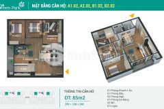 Chính chủ bán cắt lỗ căn hộ 3 phòng ngủ 85m2 tại phương đông green park giá chỉ từ 2.5 tỷ