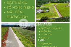 Đất nền trung tâm full thổ cư sổ hồng riêng thanh toán 70 sang tên công chứng trong ngày