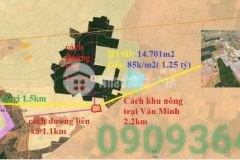 Bán 1,4ha đất vườn sông lũy, giá 85km2, sổ đỏ, ngay safari, trang trại dưa lưới, liên huyện