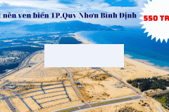 550 triệu sở hữu ngay lô đất mặt giáp biển tp. quy nhơn mặt đường cao tốc sân bay quốc tế phù cá
