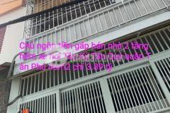 Chủ ngộp tiền gấp bán nhà 2 tầng hẻm xe hơi tân kỳ tân quý quận tân phú 46m2 chỉ 3.89 tỷ