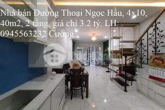 Nhà bán đường thoại ngọc hầu tân phú, 40m2, 2 tầng, 4x10, chỉ 3.2 tỷ.