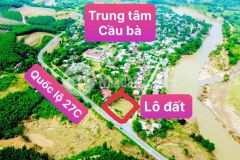 Bán lô đất siêu phẩm. góc 2 mặt tiền đường ql27c cầu bà, khánh vĩnh