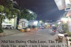 Nhà bán đường chiến lược, bình tân, 2840m2, 2tầng, 4x10, chỉ 2.2 tỷ.