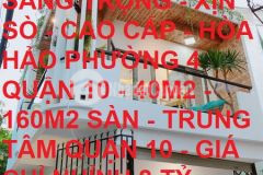 Bán biệt thự mini lô góc 4 tầng hòa hảo p4 q10 40m2 giá chỉ nhỉnh 8 tỷ