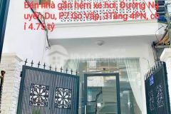 Bán nhà gần hẻm xe hơi, đường nguyễn du, p7 gò vấp, 3tầng 4pn, chỉ 4.75 tỷ