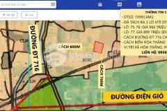 Đất hòa thắng 6664m2 giá 966 triệu shr cách đường đt 716 600m