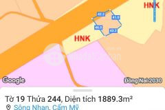 Kẹt tiền bán 1,8 sào đất xã sông nhạn, huyện cẩm mỹ