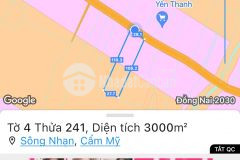 Cần tiền bán 3 sào đất sông nhạn, cẩm mỹ.