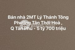 Bán nhà góc 2 mặt tiền hẻm 6m, số 75 đường lý thánh tông, phường tân thới hòa, quận tân phú
