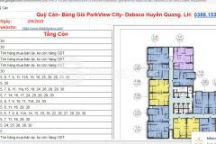 Cập nhật quỹ căn hàng ngày chung cư park view city. lh 0388153811