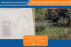 Bán đất tặng kèm nhà mặt tiền tình lộ 8