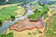 Siêu phẩm bám sông bôi có dt lên đến 4530m2 trong đó có 800m2 thổ cư ở sào báy