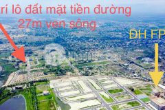 Lô cặp góc siêu đẹp đất sổ đỏ ven sông, bán đất điện ngọc, lh ngay