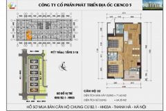 Chính chủ cần bán gấp căn hộ số 32 hh03, b2.1 khu đô thị thanh hà cienco 5, đầy đủ nội thất.