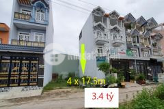 Bán đất võ văn vân, tân tạo, bình tân. hẻm 7m, 4 x 17.5m, thổ 3.4 tỷ