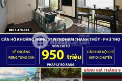 Bán quỹ căn biệt thự căn hộ khoáng nóng đẹp nhất cuối cùng ngay gần hà nội. lh ngay