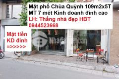 Mặt phố quận hai bà trưng 109m2x5t mt 7 mét 21 tỷ kinh doanh đỉnh cao 0944523668