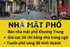Nhà siêu hiếm mặt đường khương trungcần bán địa điểm kinh doanh tại thanh xuân 50m hơn 7 tỷ