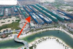 Shophouse sh7 69 xẻ khe 3 mặt thoáng ngay sát hồ tạo sóng.