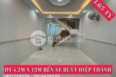 Nhà mới đẹp hẻm 5m ngay bến xe buýt hiệp thành q12