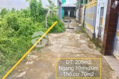 Ra gấp 2 nền 205m2 70m2 thổ p phú tân hẽm xe hơi