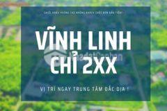 Đất đẹp vĩnh linh giá chỉ 249tr