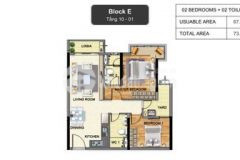 Căn e10 01 block e khu emeral 73 6m2 giá 3 75 tỷ