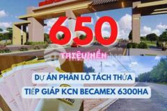 Đất nền becamex đồng phú bình phước 650tr 250m2