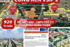 Đất kcn visip 2a 850 triệu bình dương