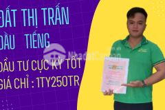 Chị ruột gửi bán lô đất. thuộc kp6, tt dầu tiếng, huyện dầu tiếng, tỉnh bình dương.