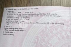 Đất thổ cư đường nhựa thị trấn thủ thừa