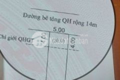 Ket tiền cần bán gấp lô đất mt 14m tiện kinh doanh