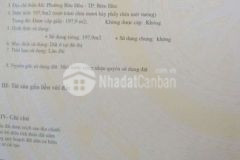 Bán đất bửu hòa sổ đỏ riêng thổ cư đường oto chạy