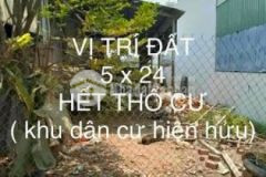 122m2 đất ở 1sẹc tỉnh lộ8 ấp4 pva 5x24 kdchh 2tỷ3