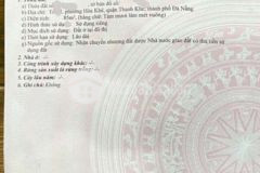 Bán đất trần can đường 7m5 thanh khê