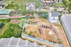 Lô cặp thổ cư xây biệt thự p 7 tp đà lạt