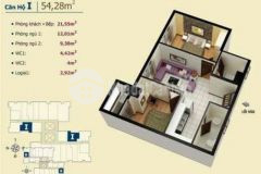 Cần bán căn hộ 54m2 2pn 2wc đã có sổ hồng