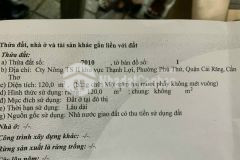 Bán nền 120m² đường số 9 kdc nông thổ sản, cái răng, tp cần thơ,