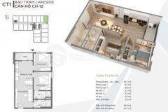 1 căn góc cc ori view biển và hồ 58m2 tầng giữa